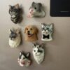Personalized 3D Pet Head Fridge Stickers,, Pet Lover Home Decor, Custom Gifts for Dog and Cat Lovers, Kitchen Decor, Pet Lover Gifts