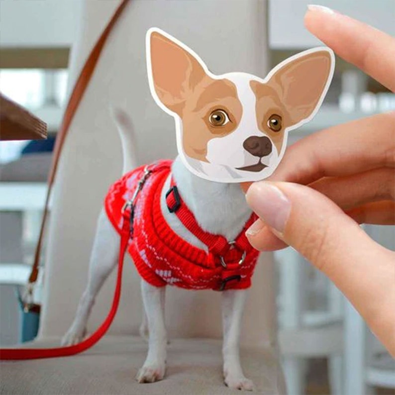 Personalized Dog Stickers - Hand Drawn | custom pet sticker, custom dog sticker, dog face sticker, sticker of my dog, stickers of my pet