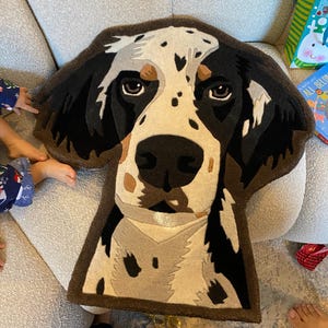 Review_009 Dog Custom Rug Personalized Pet Tufted Rug Handmade Dog Rug Custom Dog Portrait Custom Cat Carpet Pet Memorial Gift Dog Remembrance Gift