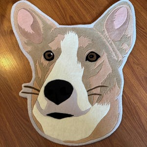 Review_011 Dog Custom Rug Personalized Pet Tufted Rug Handmade Dog Rug Custom Dog Portrait Custom Cat Carpet Pet Memorial Gift Dog Remembrance Gift