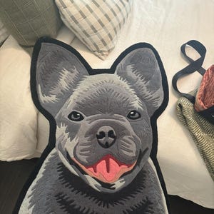 Review_013 Dog Custom Rug Personalized Pet Tufted Rug Handmade Dog Rug Custom Dog Portrait Custom Cat Carpet Pet Memorial Gift Dog Remembrance Gift