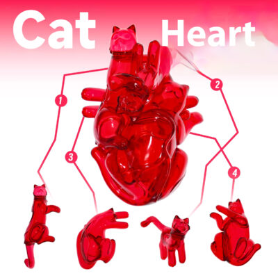 Cat Heart Soft Toy Home Furnishings Cute Cat Gift
