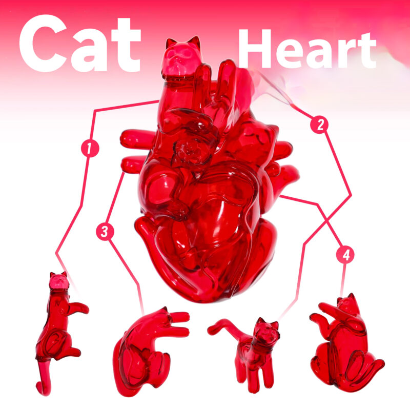 Cat Heart Soft Toy Home Furnishings Cute Cat Gift